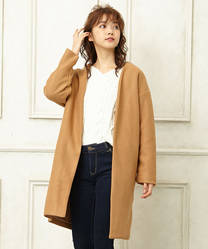 INGNI Aラインコート キャメル M