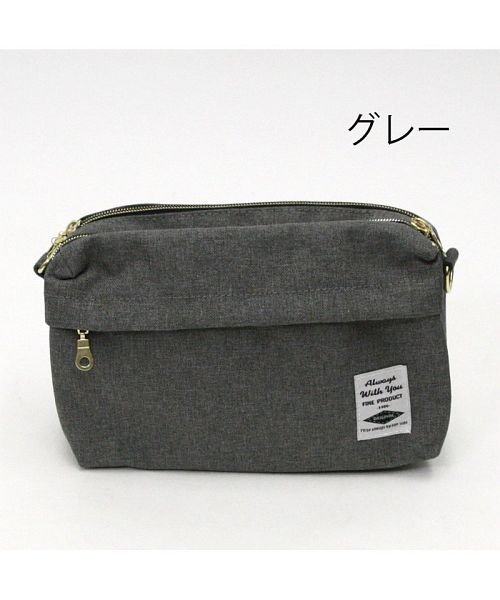 CRB(シーアールビー)/スマホタッチ可能ポケット付き! マルチスクエアショルダーBAG/カジュアル/バッグ/ショルダー/定番/レディース/キャンバス/シンプル/春夏/秋冬/クロ/グレー/グレー