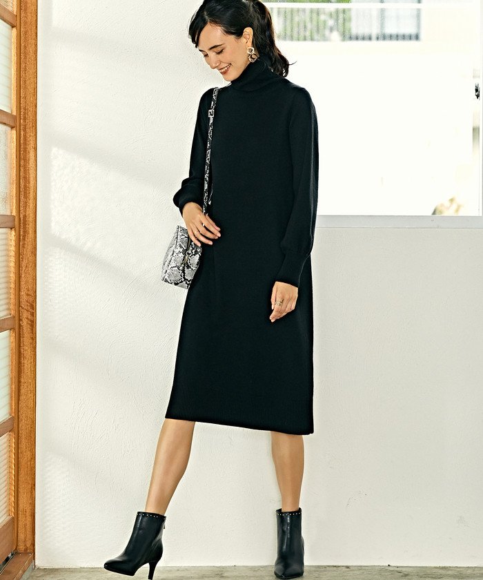 セール 50 Off Nfc W Ry N タートルネック ニット ワンピース グリーンレーベルリラクシング Green Label Relaxing Magaseek