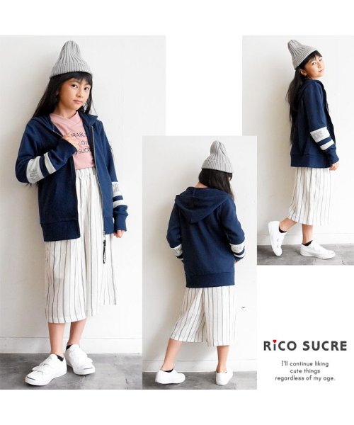 RiCO SUCRE(リコ シュクレ)/メッシュ切替パーカー/ネイビー