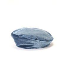 ROSE BUD(ローズバッド)/ベロアベレー帽/ブルー1