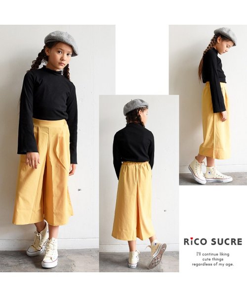 RiCO SUCRE(リコ シュクレ)/ハイネックリブTシャツ/ブラック