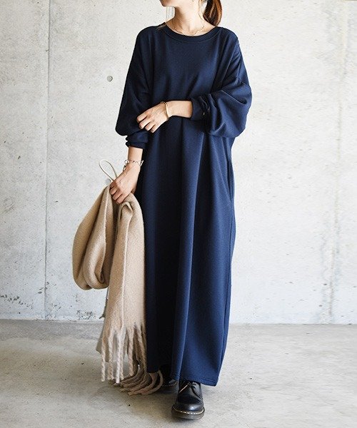 セール 48 Off 裏起毛ゆったりマキシワンピース ワンピ レディース 裏起毛 ワンピース 暖かい あったか 長袖 ルームウェア ロング丈 ゆったり ロングワンピース フリース アンドイット And It Magaseek