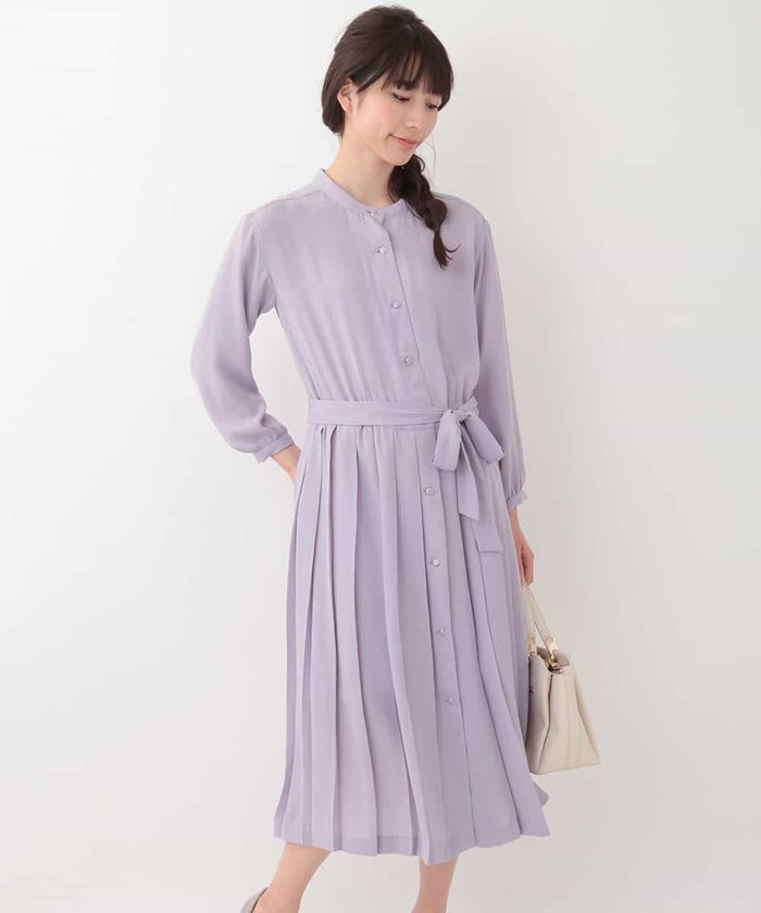 セール 50 Off シフォンプリーツシャツワンピース オフオン Ofuon Magaseek