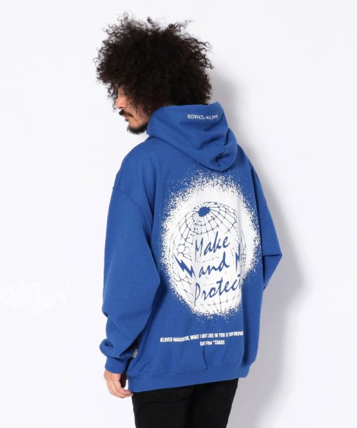 LHP(エルエイチピー)/KaneZ/ケインズ/MAKE AND PROTECT PULL HOODIE/BLUE