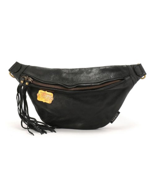 Schott(ショット)/Schott/ショット/RANCHER WAIST BAG SMALL/レザー ウェスト バッグ S/BLACK