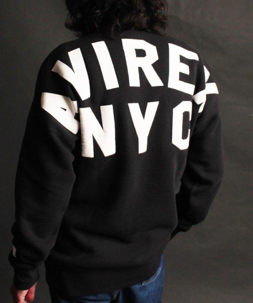 AVIREX(AVIREX)/【WEB&DEPOT限定】ビッグロゴ クルーネック スウェット/BIG LOGO CREW NECK SWEAT/BLACK