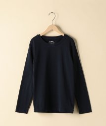 coen(coen)/【あったかインナー】発熱クルーネックカットソー/NAVY