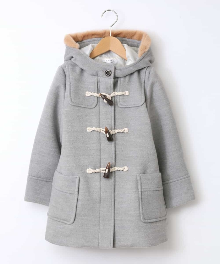 セール】[140－150]フェイクファーフードダッフルコート(501280631  