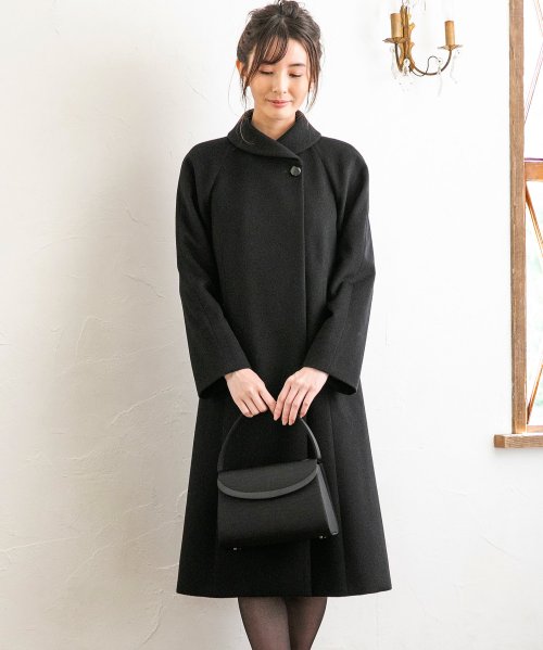 喪服 礼服 冠婚葬祭 ブラックフォーマルウールロングコート フォルムフォルマ Form Forma Magaseek