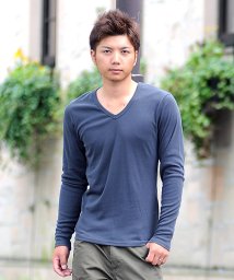 SPADE(スペイド)/Tシャツ ティーシャツ メンズ 長袖 ロングTシャツ ロンT インナー カットソー おしゃれ 黒 白 ホワイト 無地 プレーン/チャコールグレー