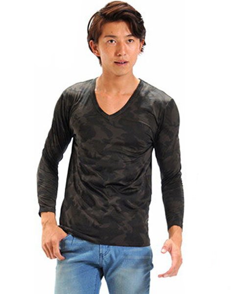 SPADE(スペイド)/あったか 裏起毛2280 カットソー メンズ あったかインナー Tシャツ カットソー Uネック Vネック タートルネック 長袖 インナー ロングTシャツ ティー/その他系6