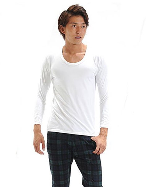 SPADE(スペイド)/あったか 裏起毛2280 カットソー メンズ あったかインナー Tシャツ カットソー Uネック Vネック タートルネック 長袖 インナー ロングTシャツ ティー/その他系5