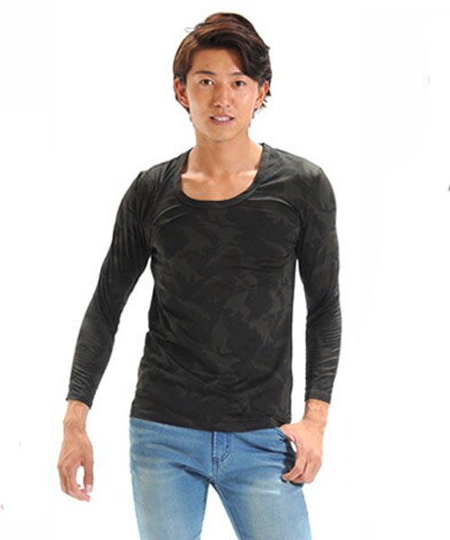 SPADE(スペイド)/あったか 裏起毛2280 カットソー メンズ あったかインナー Tシャツ カットソー Uネック Vネック タートルネック 長袖 インナー ロングTシャツ ティー/その他