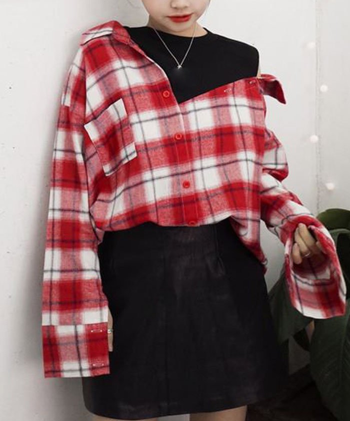 セール チェック柄シャツ 肩出し レディース レイヤードシャツ ブラウス チェック 即納 ミニミニストア Miniministore Magaseek セール チェック柄シャツ 肩出し レディース レイヤードシャツ ブラウス チェック 即納 ミニミニストア Miniministore Magaseek