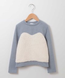 a.v.v(KID'S)(アー・ヴェ・ヴェキッズ)/[100－130]ボアビスチェライクカットソー[WEB限定サイズ]/ライトブルー