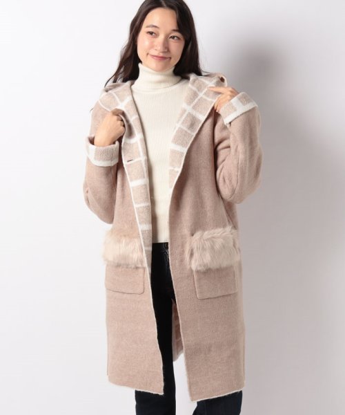 フェイクファーポケットニットコート ジーラ Geera Magaseek