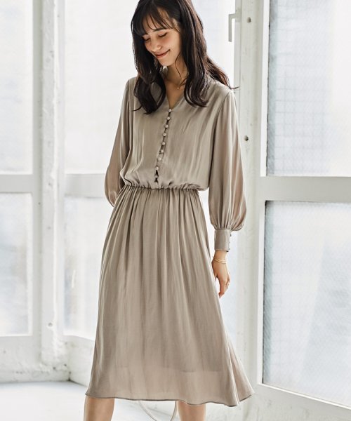 Cs Vネック マエボタン ワンピース グリーンレーベルリラクシング Green Label Relaxing Magaseek
