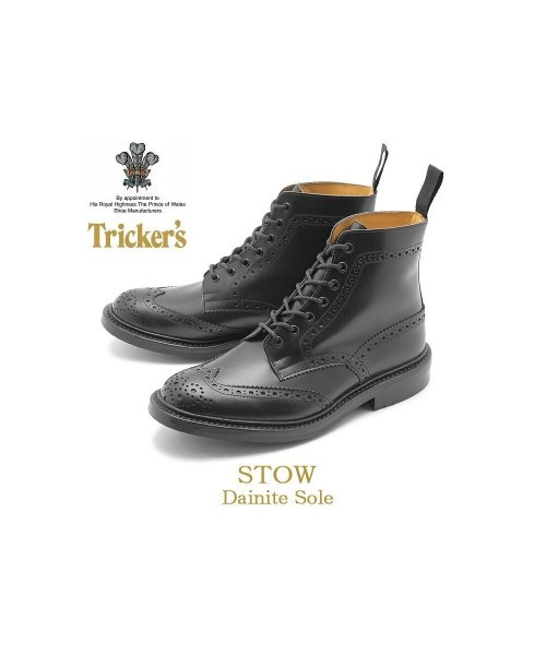 Tricker's(トリッカーズ)/ストウ ダイナイトソール 5634/9/ブラックカーフ