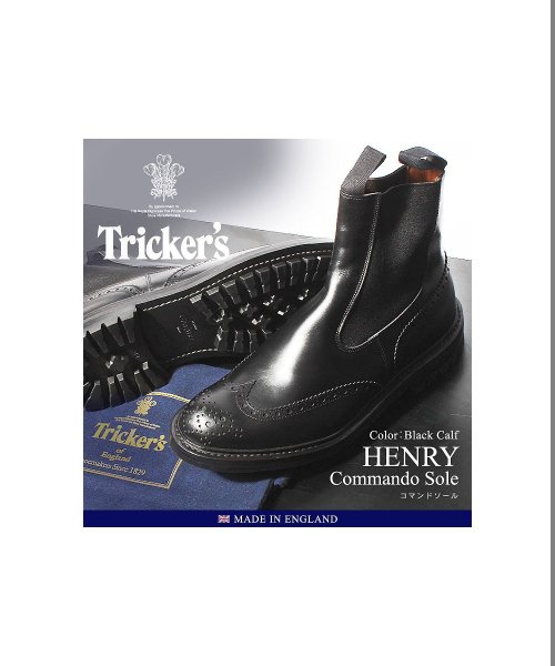 Tricker's(トリッカーズ)/ヘンリー コマンドソール　2754/3/ブラックカーフ