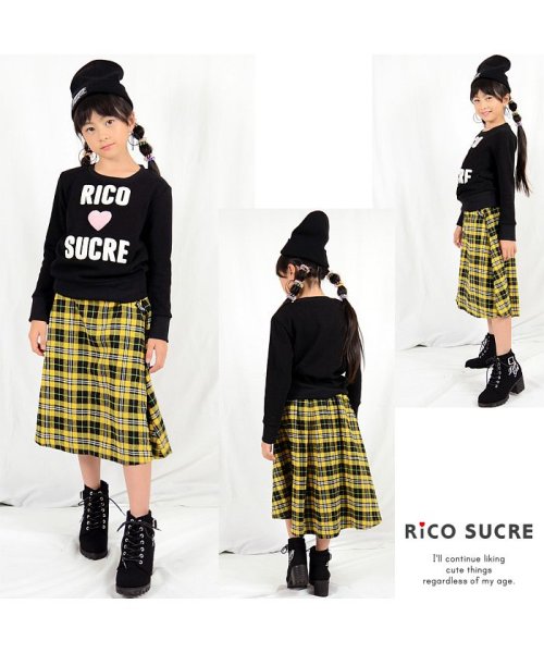 RiCO SUCRE(リコ シュクレ)/サガラ刺繍ぬくぬくトレーナー/ブラック