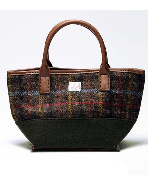 Harris Tweed(ハリスツイード)/HARRIS TWEED【ハリスツイード】フェルト合わせミニトートBAG/キャメル