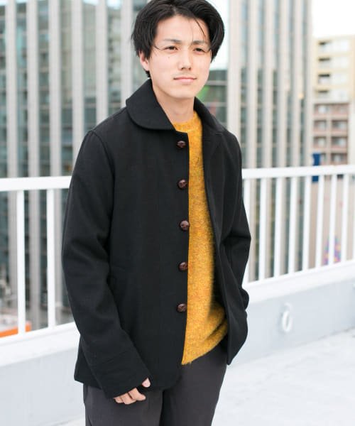 セール ウール混メルトン丸襟コート アイテムズアーバンリサーチ メンズ Items Urbanresearch Magaseek