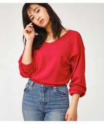 SLY(スライ)/WIDE V NECK HG TOPS/D/PNK3