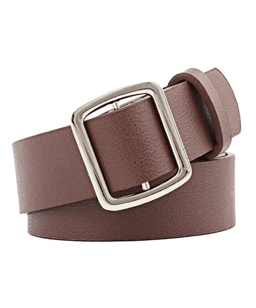 スクエアバックルベルト レザー ベルト カラーベルト リングベルト レディース おしゃれ ミニミニストア Miniministore Magaseek