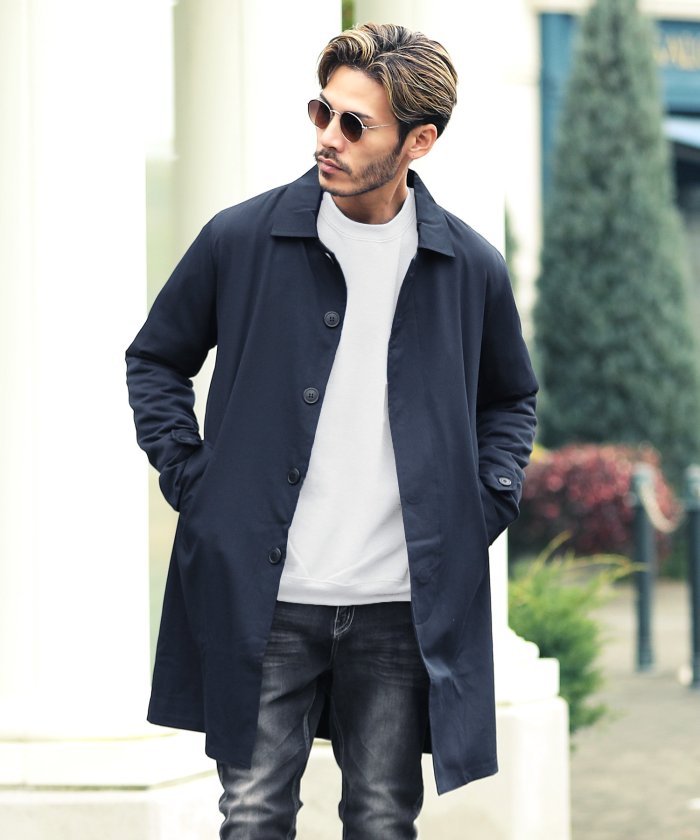 セール Trストレッチステンカラーコート ステンカラーコート ロングコート メンズ アウター ビジネスコート スプリングコート ジギーズショップ Jiggys Shop Magaseek