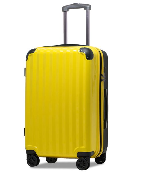 tavivako(タビバコ)/Proevo スーツケース キャリーケース lm 大型 中型 拡張 大容量 ストッパー付き ダイヤル TSA 受託手荷物 キャリーバッグ/イエロー