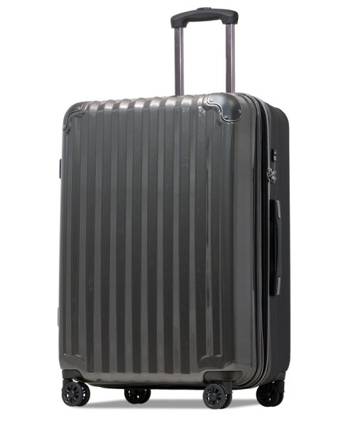 tavivako(タビバコ)/Proevo スーツケース キャリーケース l 大型 拡張 大容量 ストッパー付き ダイヤル TSA 受託手荷物 キャリーバッグ/ガンメタリック