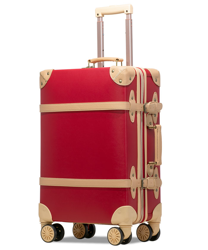保障できる スーツケース トランク型キャリーケース Mサイズ 軽量 TSA 大人気! 軽量トランク型キャリーケースLサイズ No.6001 レッド色 旅行用バッグ/キャリーバッグ
