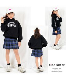 RiCO SUCRE(リコ シュクレ)/チェック柄サスペンダー付きスカパン/ブルー