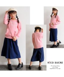 RiCO SUCRE(リコ シュクレ)/ポケットフリルぬくぬくトレーナー/ピンク