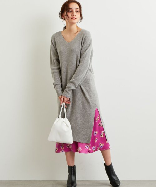 セール Nfc W Ry N ソウバリ Vネック ニットワンピース グリーンレーベルリラクシング Green Label Relaxing Magaseek