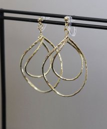 ninon(ニノン)/樹脂ピアス/樹脂ノンホールピアス仕様ティアドロップピアス/ゴールド系1