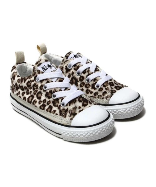 CONVERSE(コンバース)/CONVERSE CHILD ALL STAR N LEOPARDFUR SLIP OX  ホワイト/ホワイト