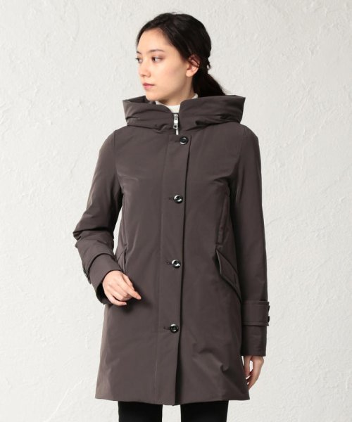 SANYO COAT(サンヨーコート)/＜京鴨ダウン＞フーデッドダウンコート/ブラウン