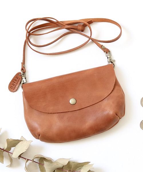 お財布ポシェット 財布 レディース 本革 フラップ ミニショルダー 財布ショルダー 日本製 Nafka ナフカ Nafka Magaseek