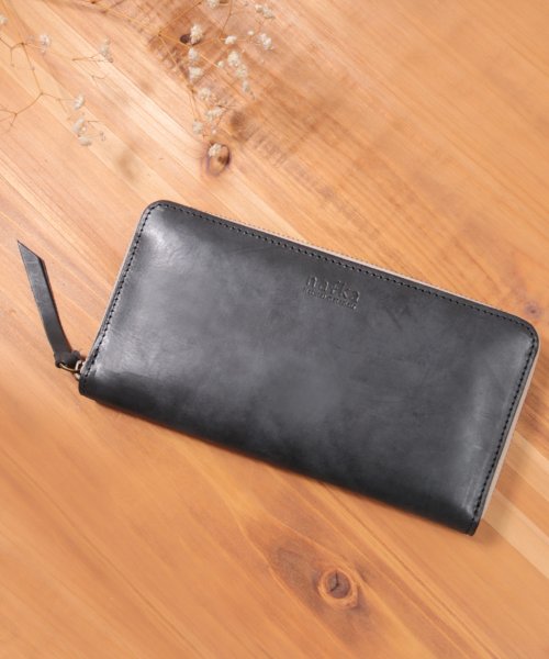 財布 レディース 長財布 本革 レザー ラウンドファスナー 日本製 Nafka ナフカ Nafka Magaseek