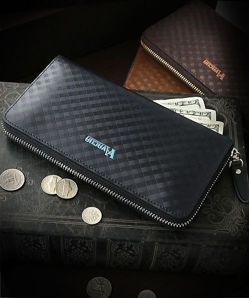 財布 メンズ 長財布 財布サイフさいふ 本革 スペインレザー ラウンドファスナー メッシュ Vacua ヴァキュア Vacua Magaseek