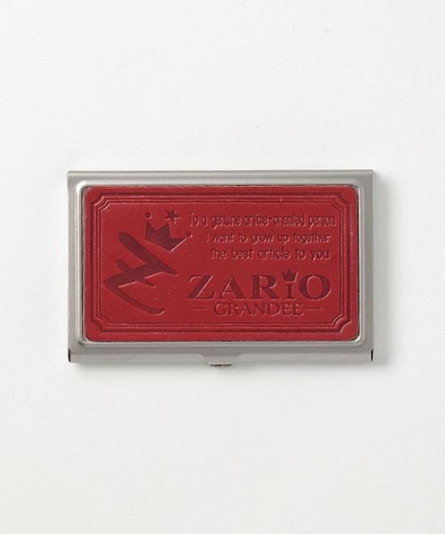 ZARIO-GRANDEE－(ザリオグランデ)/名刺入れ レディース ステンレス 本革 カードケース 栃木レザー 日本製 ZARIO－GRANDEE－/レッド