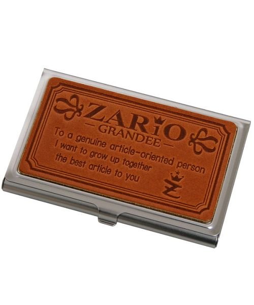 ZARIO-GRANDEE－(ザリオグランデ)/名刺入れ レディース ステンレス 本革 カードケース 栃木レザー 日本製 ZARIO－GRANDEE－/キャメル