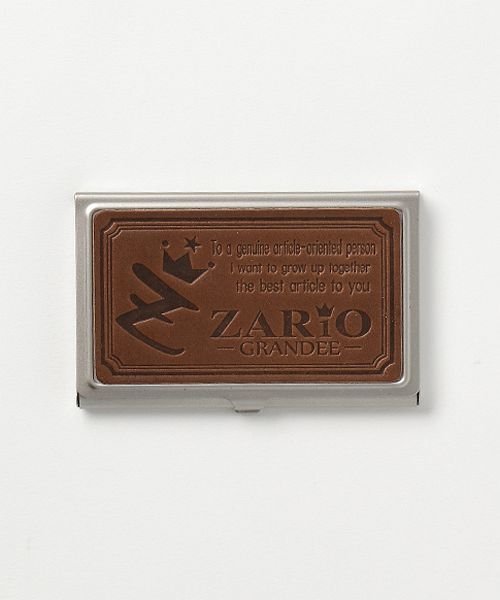 ZARIO-GRANDEE－(ザリオグランデ)/名刺入れ レディース ステンレス 本革 カードケース 栃木レザー 日本製 ZARIO－GRANDEE－/ブラウン