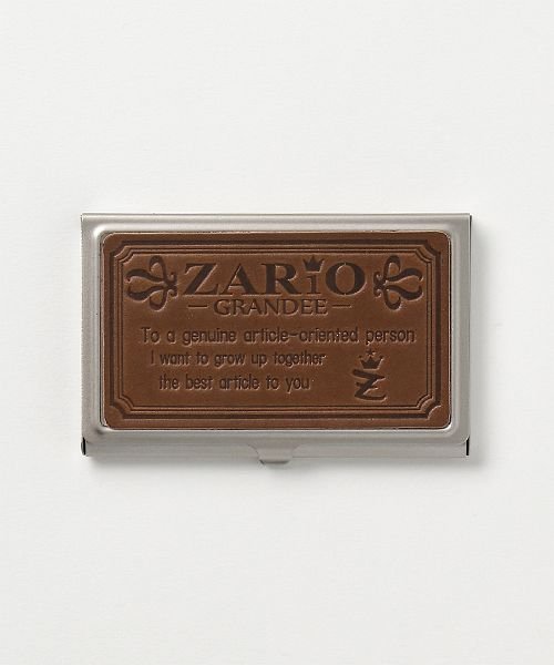 ZARIO-GRANDEE－(ザリオグランデ)/名刺入れ レディース ステンレス 本革 カードケース 栃木レザー 日本製 ZARIO－GRANDEE－/ブラウン系1