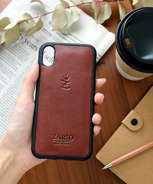 ZARIO-GRANDEE－(ザリオグランデ)/iPhoneXケース iPhoneXSケース 本革 レディース iPhoneX iPhoneXS スマホケース ZARIO－GRANDEE－/ブラウン