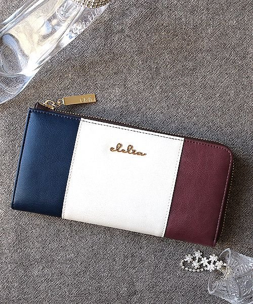 長財布 レディース L字ファスナー 薄マチ 大容量 トリコロール ロングウォレット クレリア Clelia Magaseek