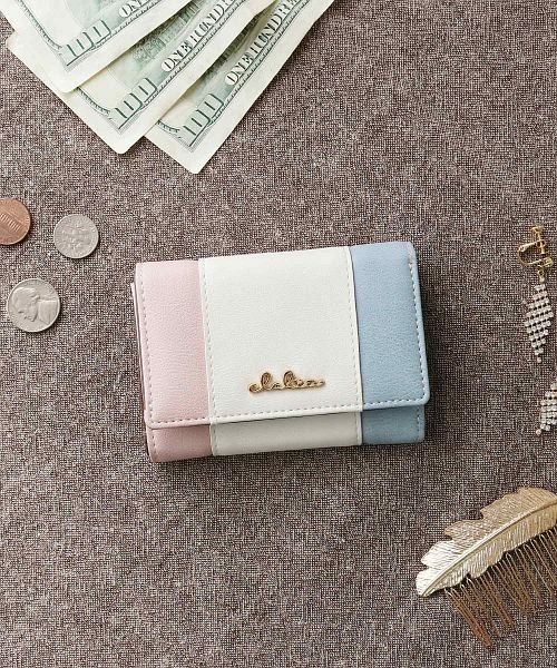 クレリア Clelia 折り財布 小さい財布 財布 レディース 三つ折り ボックス型小銭入れ トリコロール Magaseek