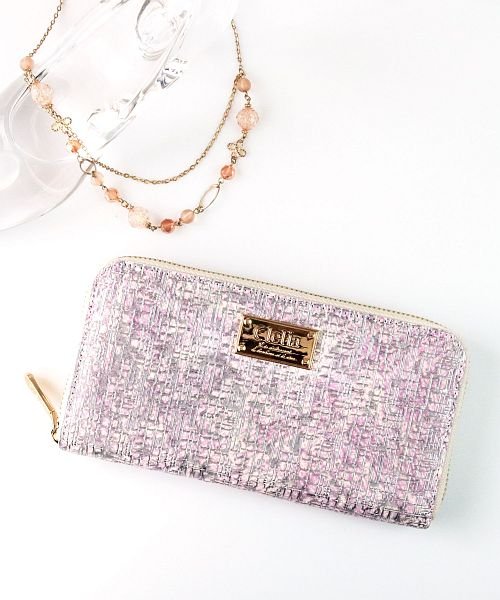 財布 レディース 長財布 ラウンドファスナー 羊革 本革 箔押し クレリア Clelia Magaseek